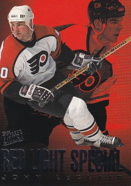 insert karta JOHN LeCLAIR 95-96 Fleer Ultra Red Light Special číslo 5 of 10